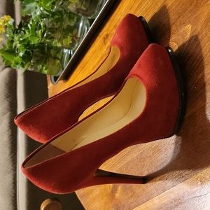 Red Suede Guess Stilettos